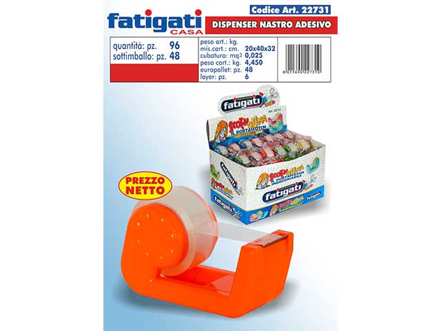 Tendinastro Fatigati Dispenser nastro adesivo colori assortiti
