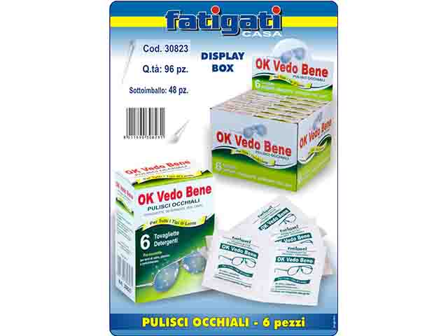 Pulisci occhiali 6 pezzi 30823