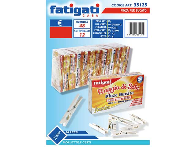 Pinza per bucato 20 pezzi 35125