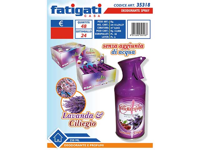 Deodorante 250ml lavanda e ciliegio