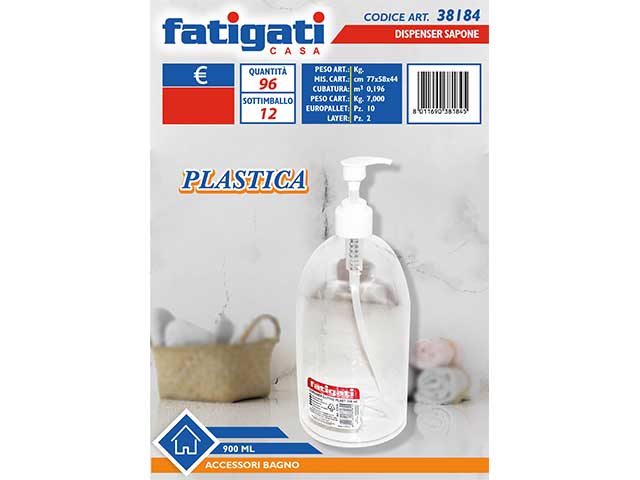 Dispenser sapone plast.900ml 38184