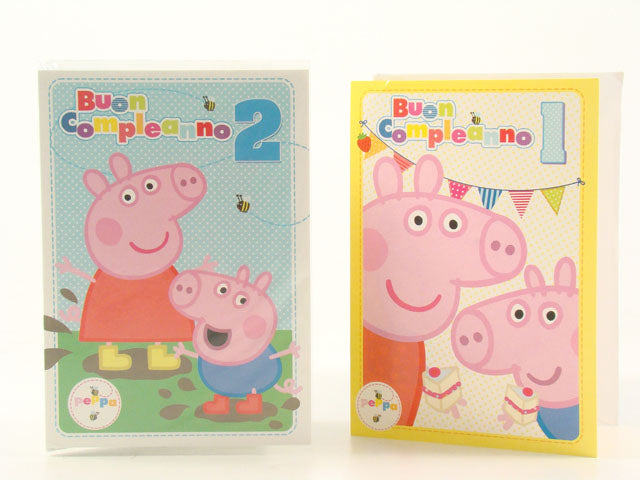 biglietto buon compleanno peppa pig