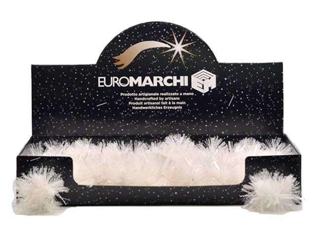 pendente natalizio pon pon neve bianco