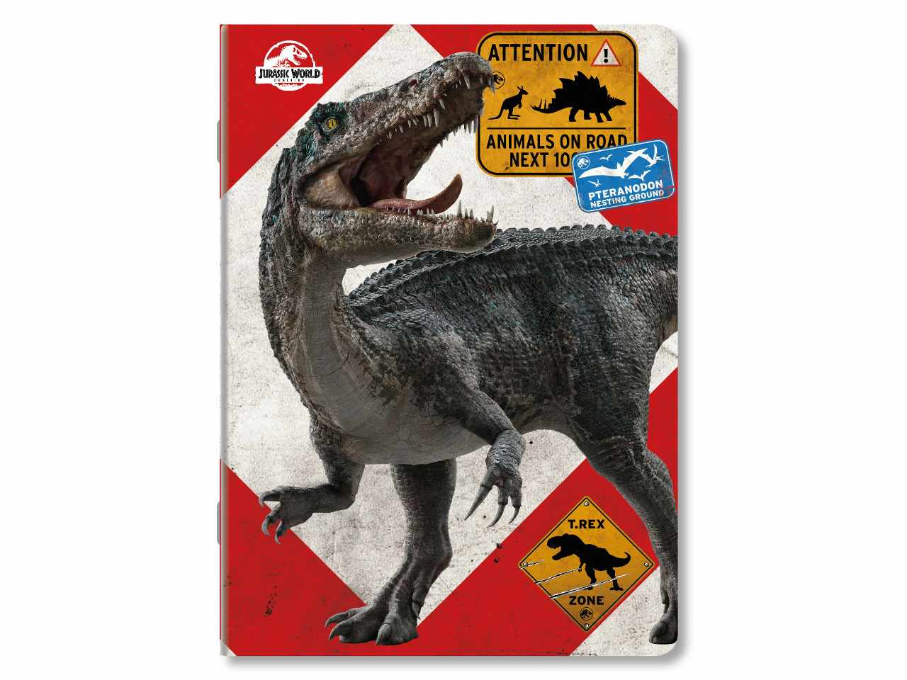 Quaderno maxi jurassic world bts 100gr fogli 24+1 rigatura 1r misura 20,5x29,5cm - la confezione comprende 12 quaderni assortiti