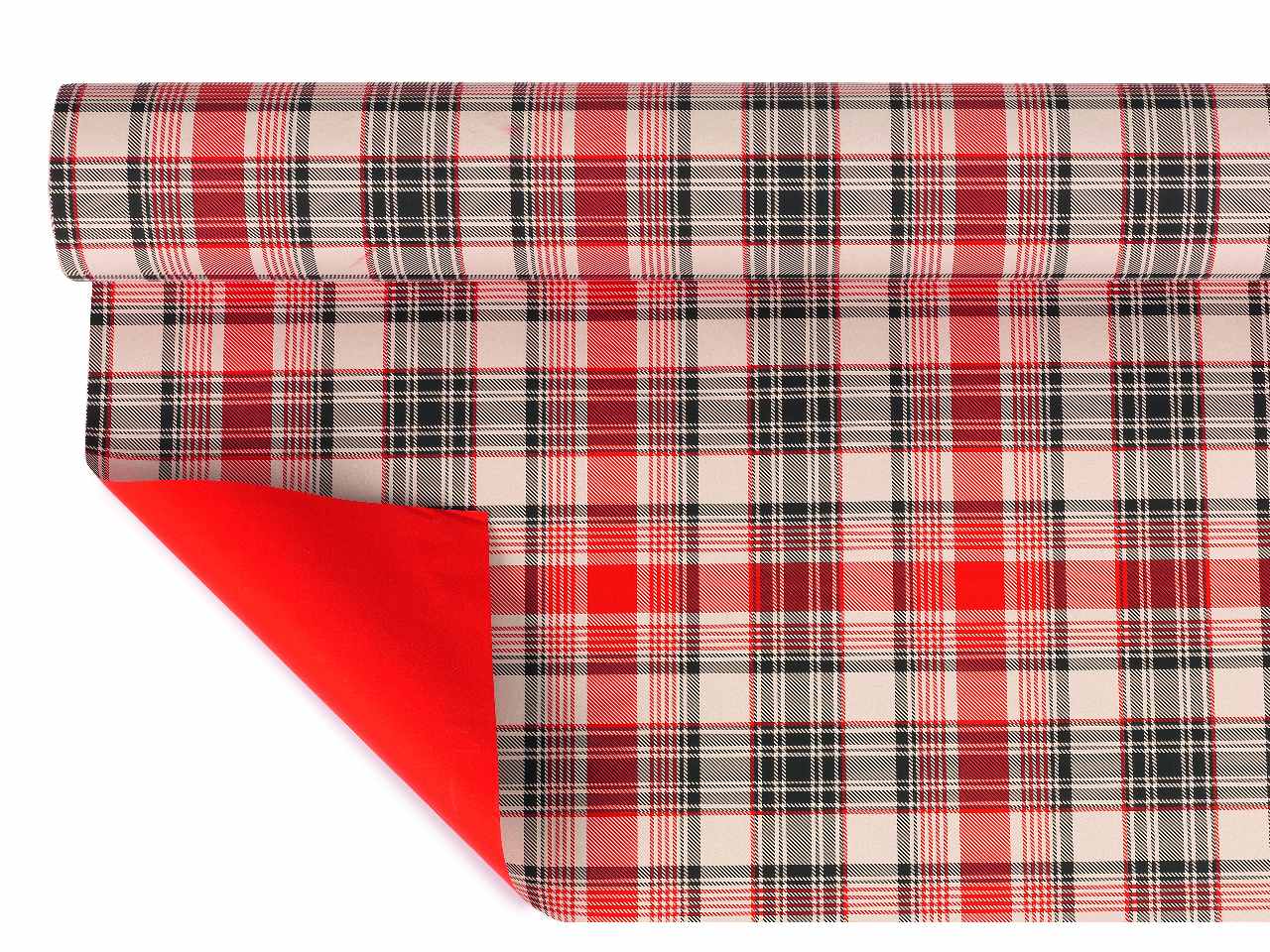 Bobina perlata 40my 1,00x25mt  winter tattersall rossa