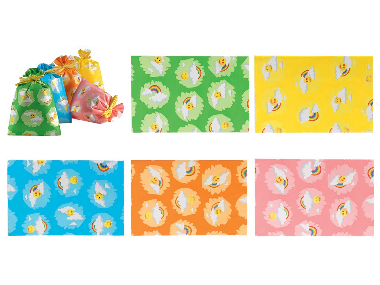 Buste decoro smiling sky fondo pieno+st. 40my 25x40cm 100 pezzi