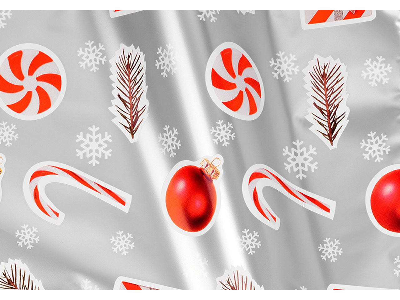 Buste fondo pieno 40my decoro xmas stickers misura 35x50cm - la confezione comprende 50 buste