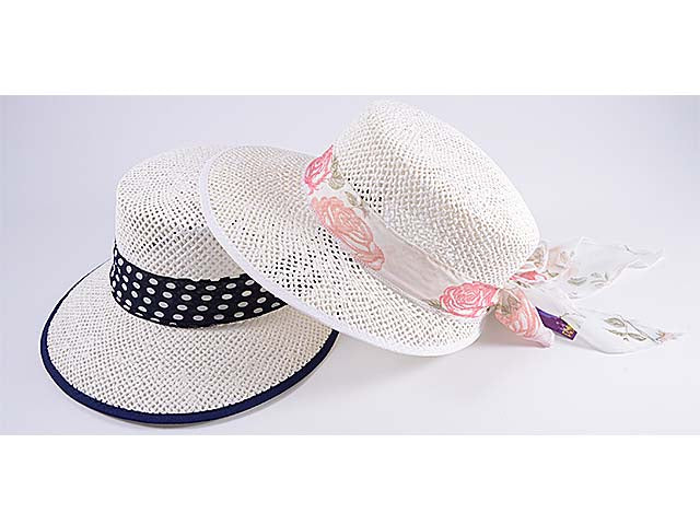 cappello mare donna con nastro in carta