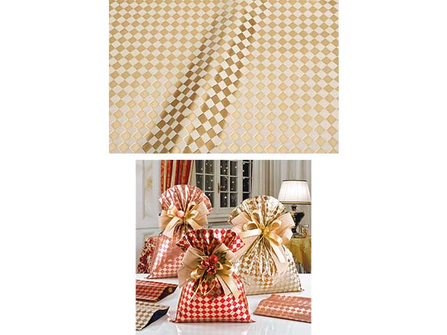 Busta met.20x35 50 pezzi avorio/oro x817008203500