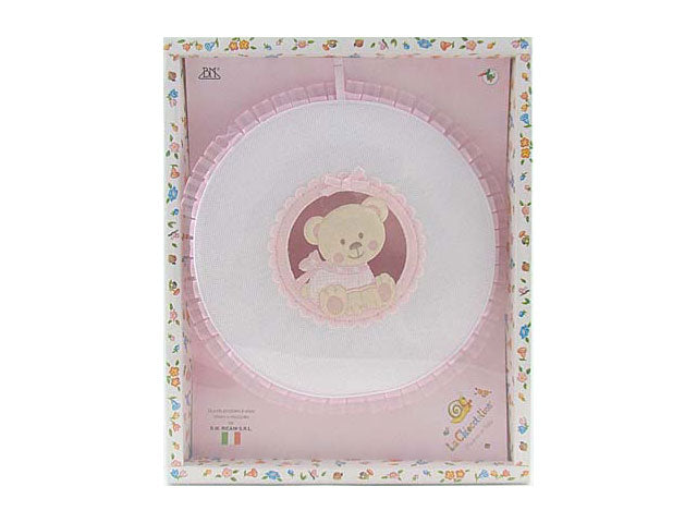Fiocco nascita c/orso 05 rosa fn01009