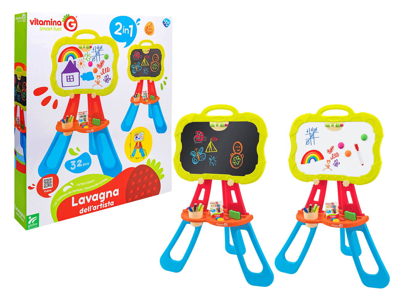 Lavagna 2in1 42x46cm c/accessori 05451