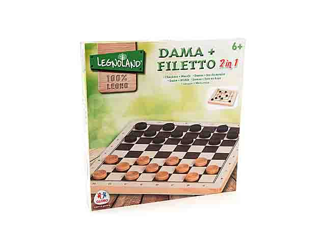 legnoland dama e tris in legno 29x29cm 37524