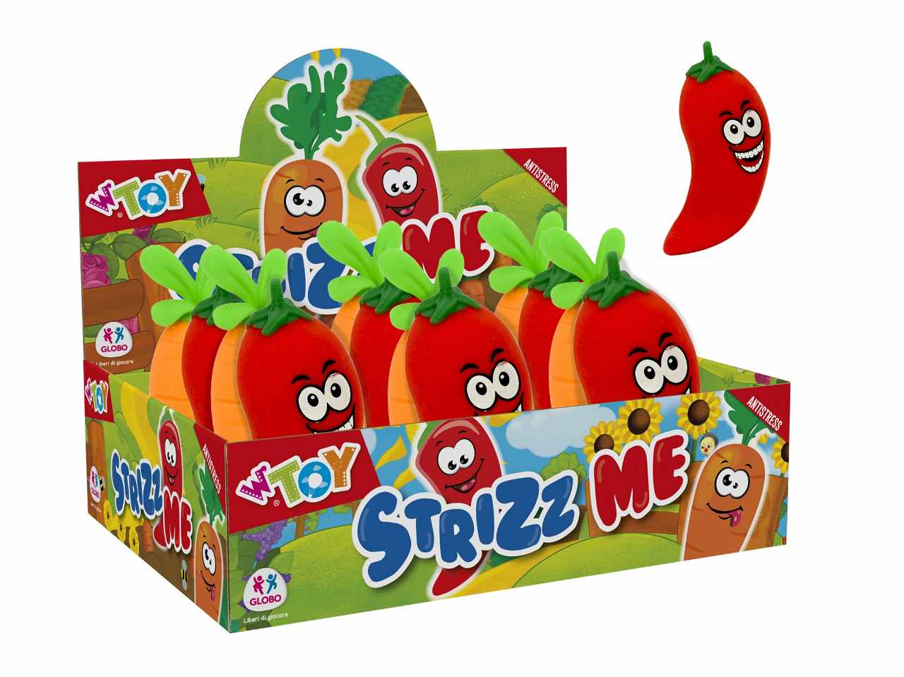 Strizz me peperoncino/carota 14cm 40567