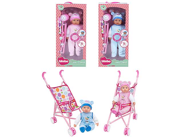 Bambolotto 40cm c/passeggino 40668