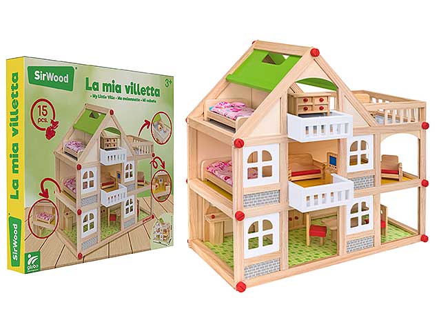 Casetta in legno 55x26x51,5cm 40892