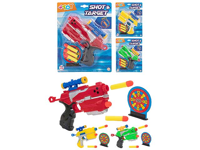 Pistola spara proiettili c/bersaglio 40927