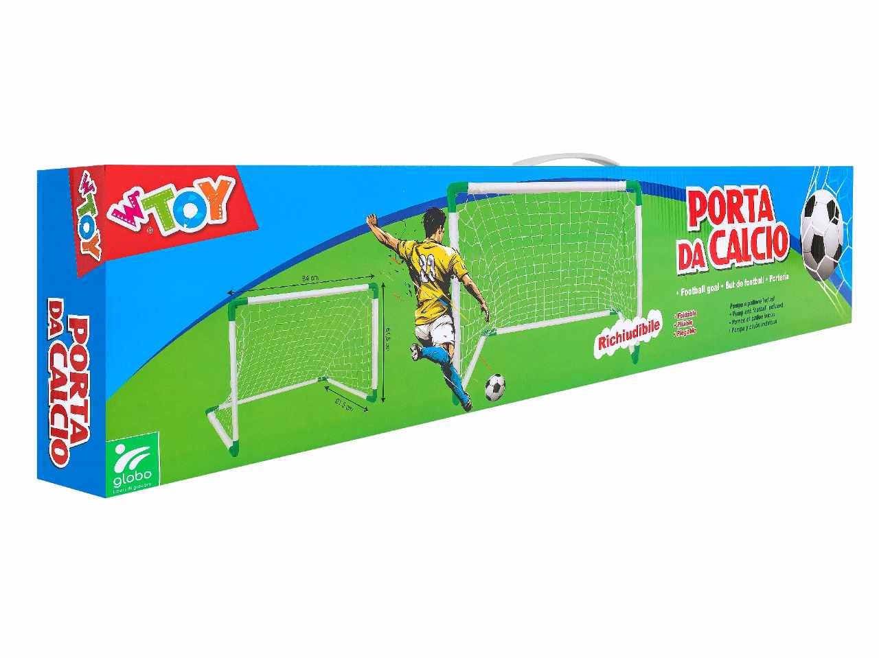 W toys porta calcio 84x61.5 rich.c/palla/pompa 41214