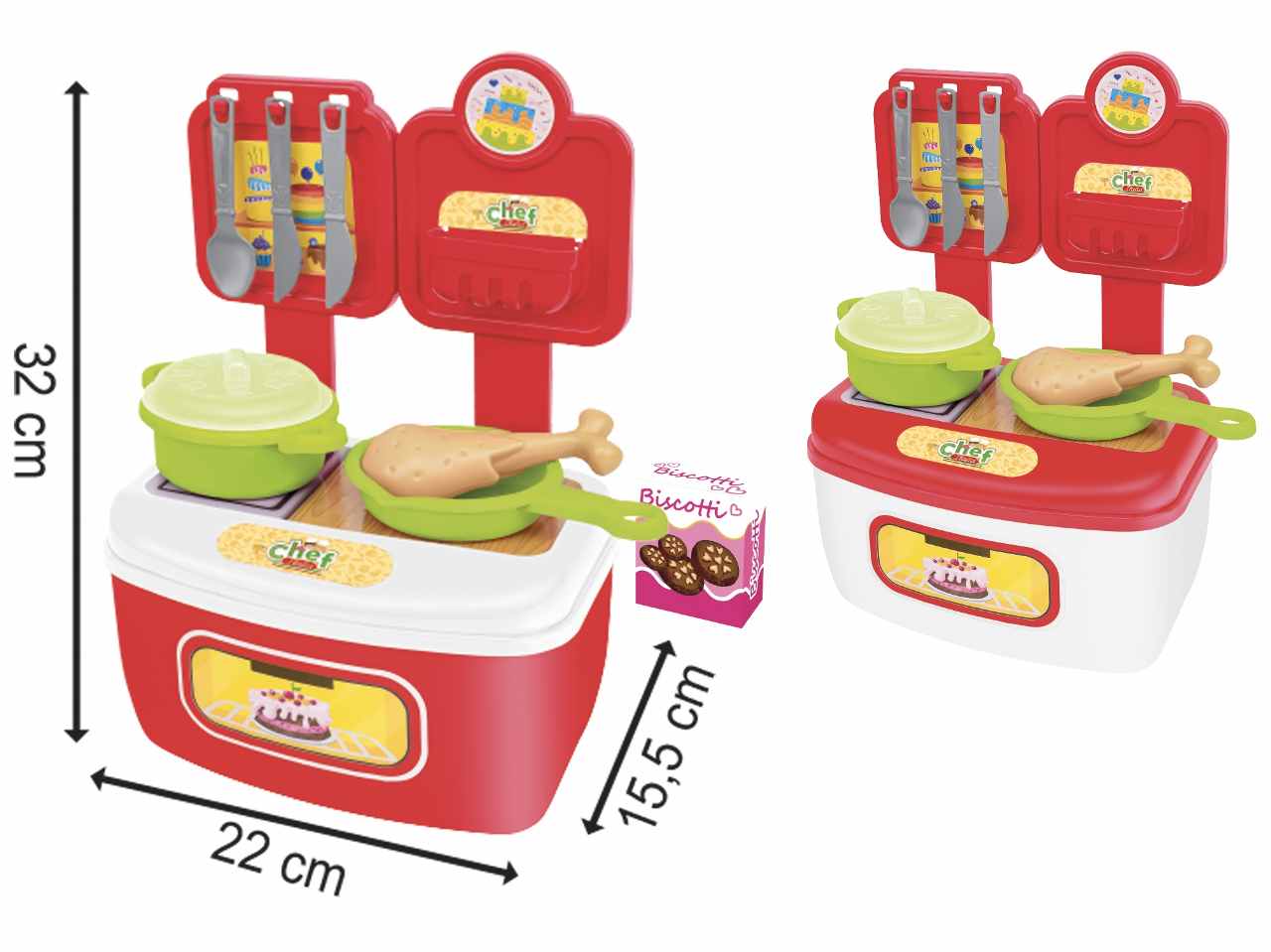 w toy cucina 32cm 10pz 2 ass 41395