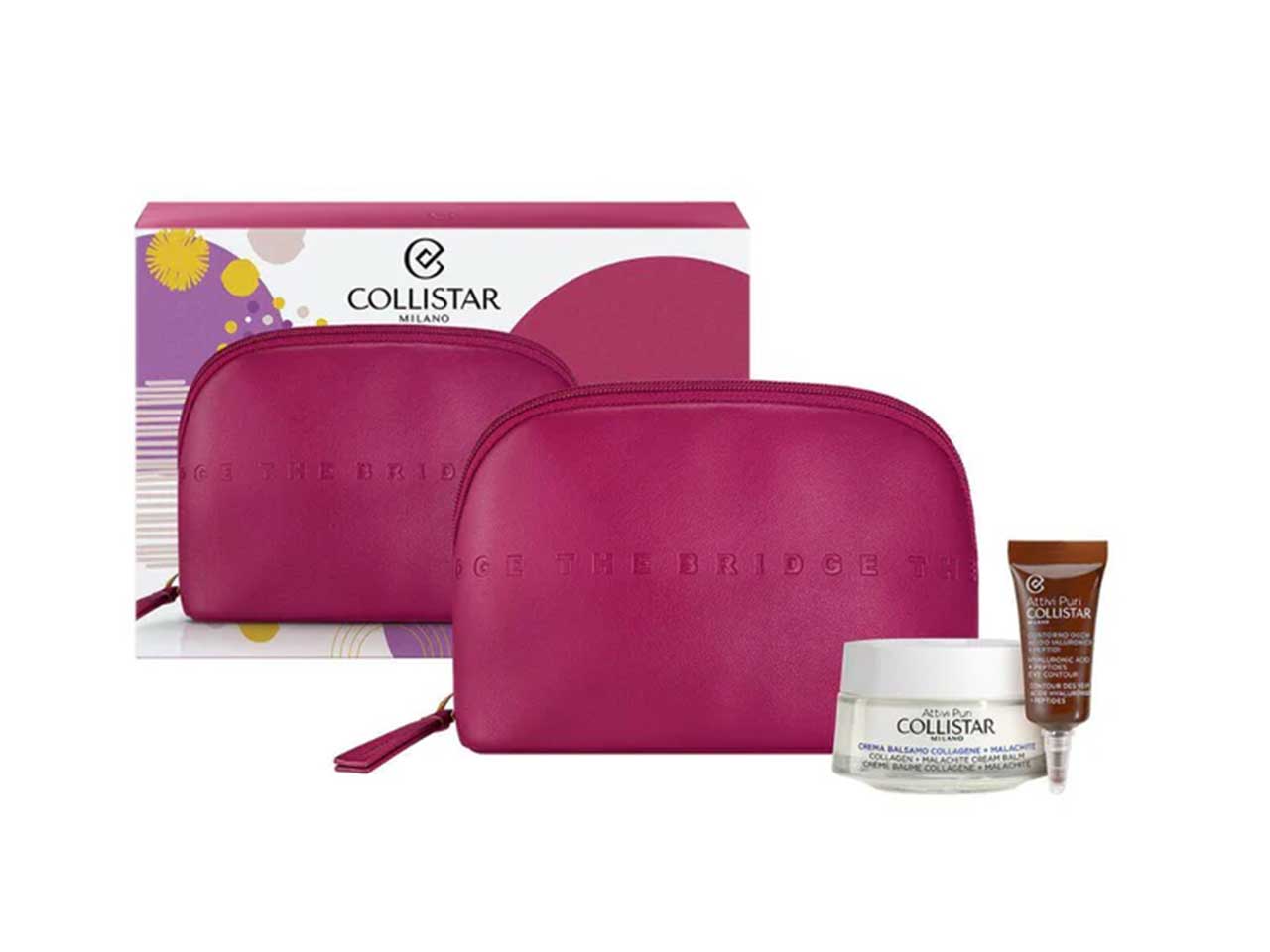 Collistar cofanetto attivi puri crema balsamo collagene + malachite