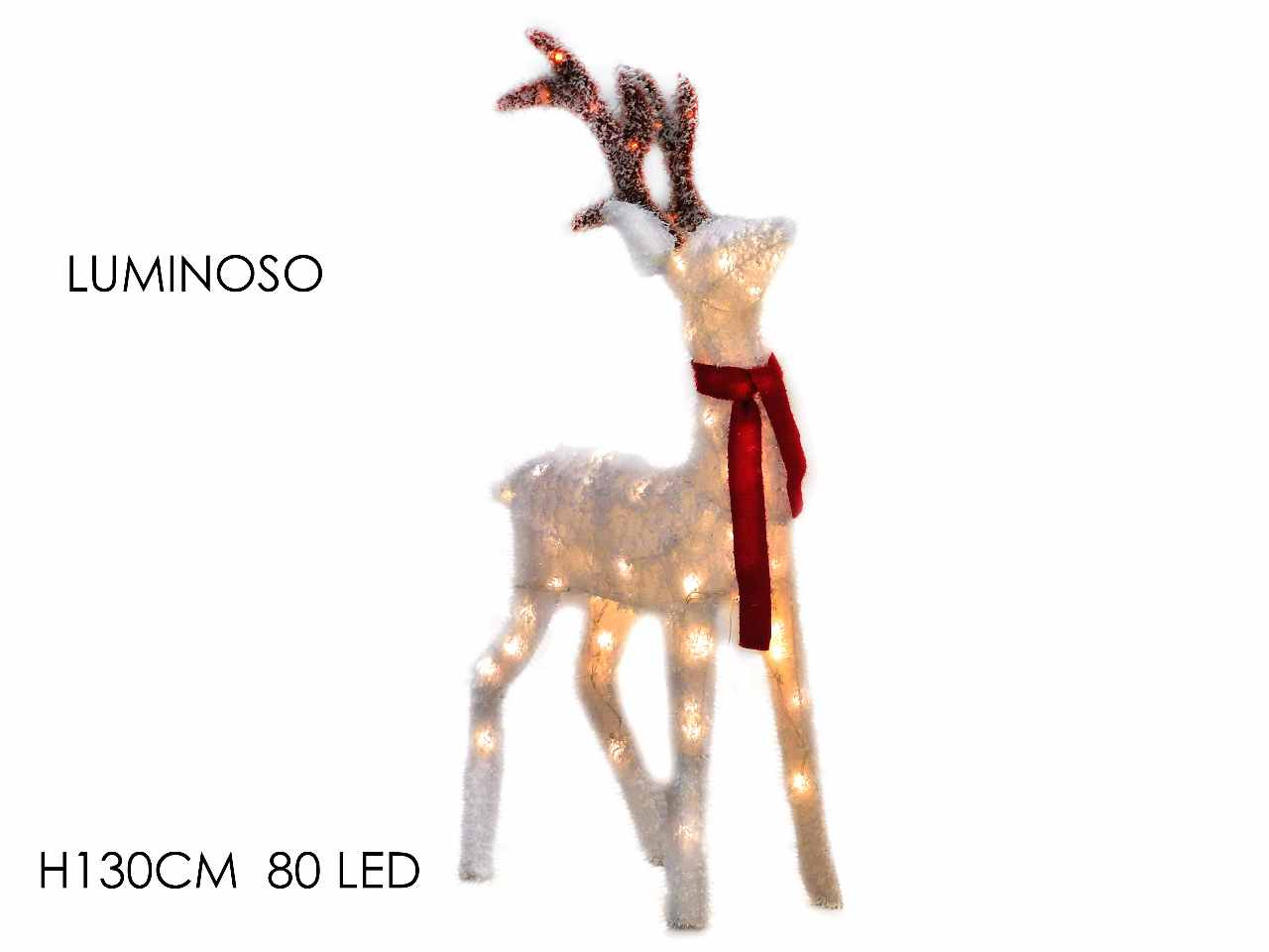 Renna h130 cm con 80 led