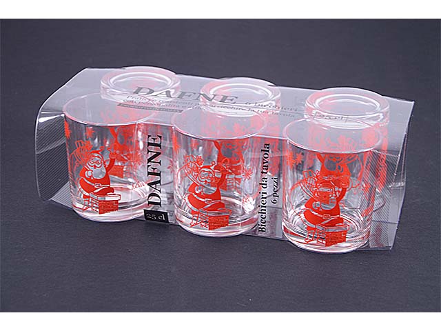 bicchieri natalizi rosso 25cl 6pz949251