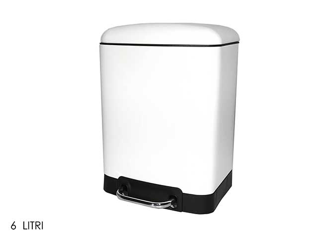Pattumiera rettan.6lt bianco 727379