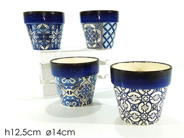 L.maioliche vaso 14x12.5cm 410702
