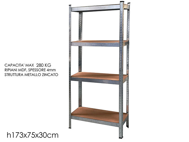 scaffale 4 riporta 30x75xh173cm 612600