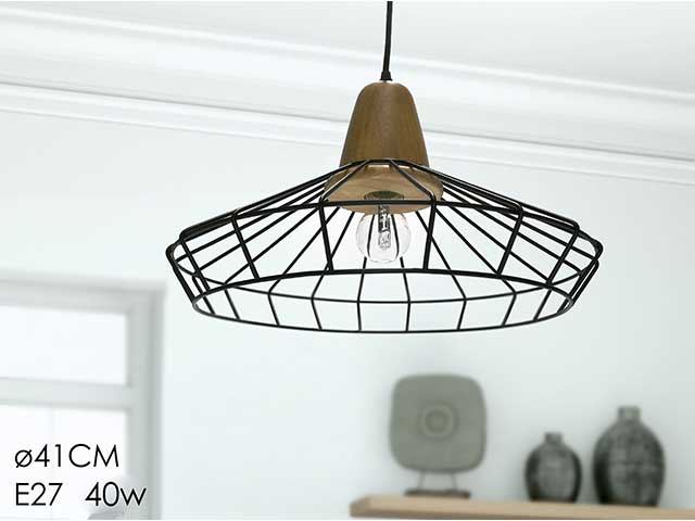 lampadario nero 41cm 786102