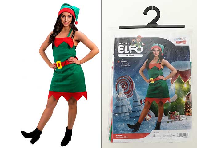 grembiule da elfo donna con cappello