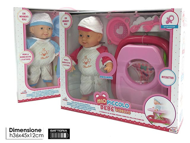 bambola piccolo bebe' c/girello 103537