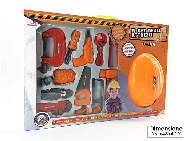 Kit 16 attrezzi da lavoro c/casco
