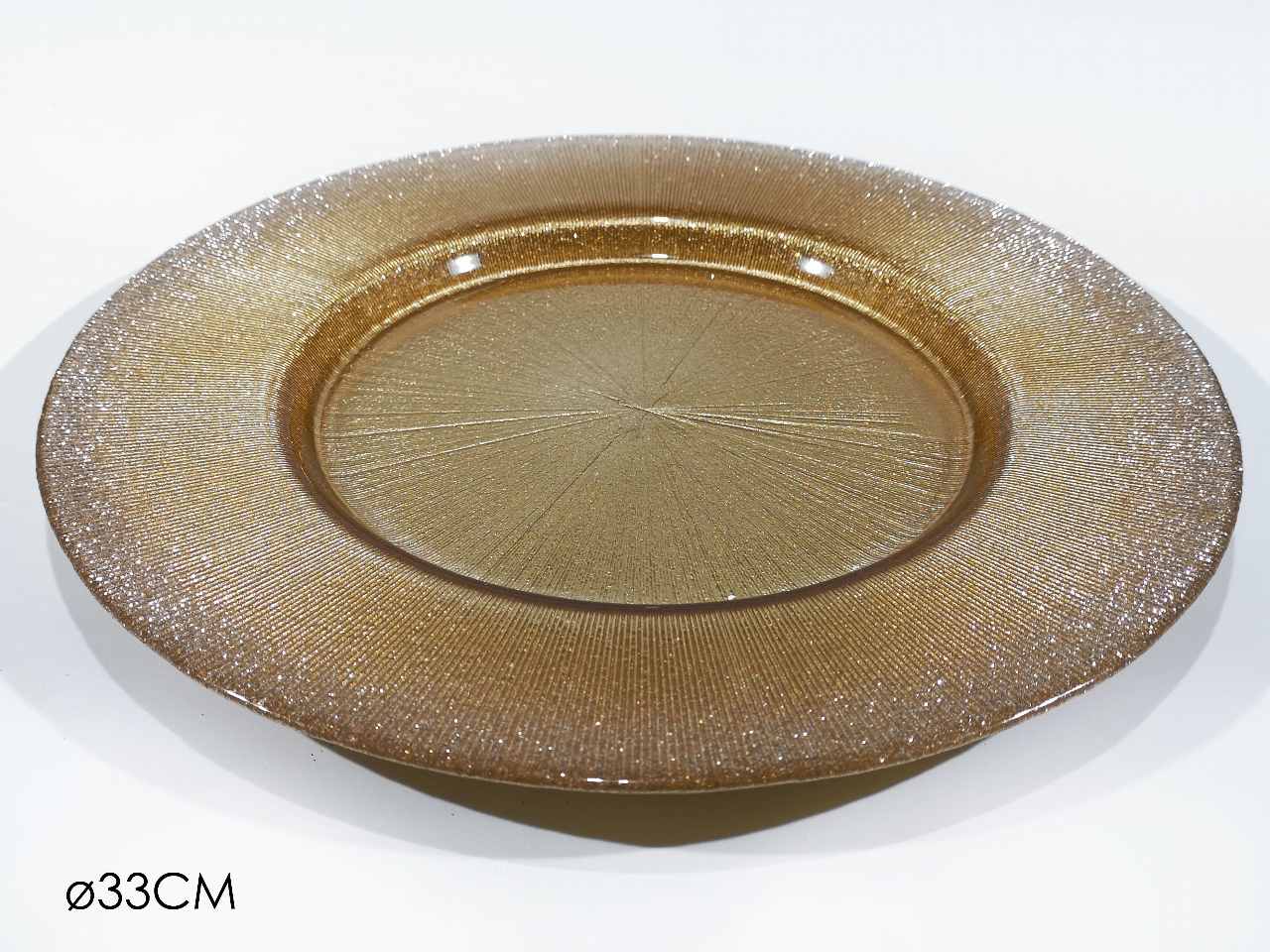 Sottopiatto diametro 33cm oro glitter