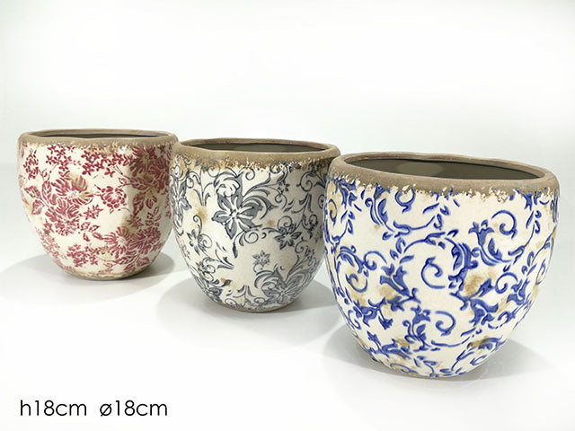 Cache-pot 18xh18cm 3ass 681703
