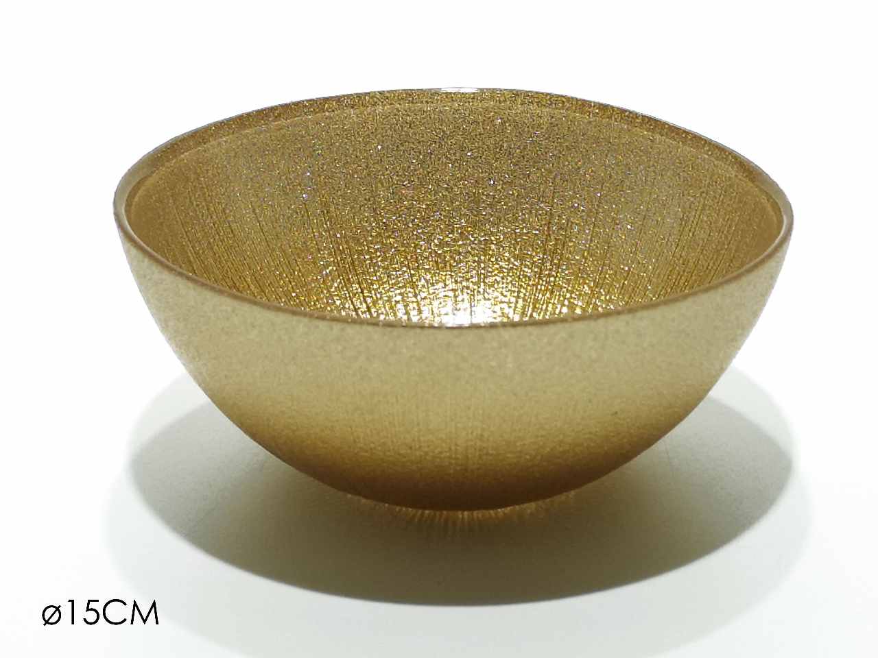 Coppetta diametro 15cm oro con glitter