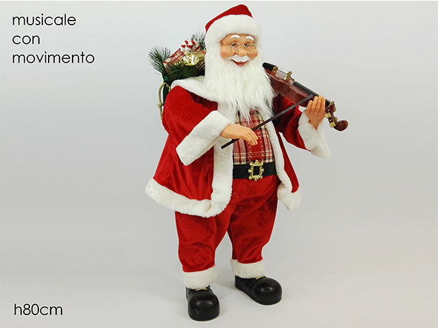 babbo c/suoni/mov c/violino 80cm 470500
