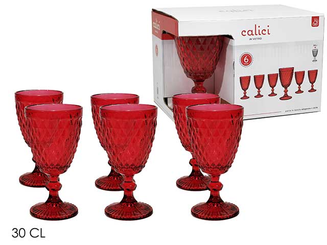 calice imperiale 30cl 6pz rosso 616710