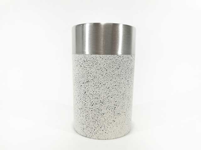 Bicchiere effetto pietra bianco 680625