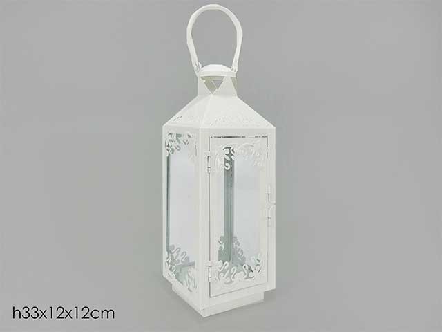 Lanterna bianca 12x33cm 642314