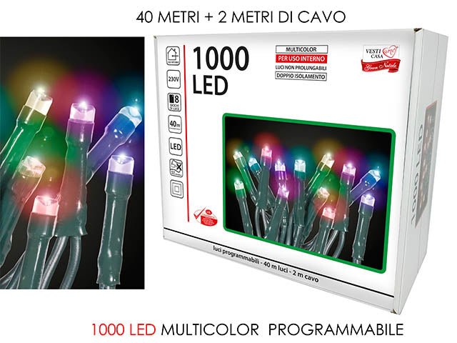 Catena luci 1000 led multicolor uso esterno 450046 $