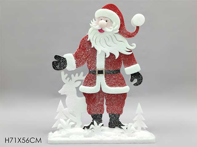 babbo natale con glitter 56x71cm 441133