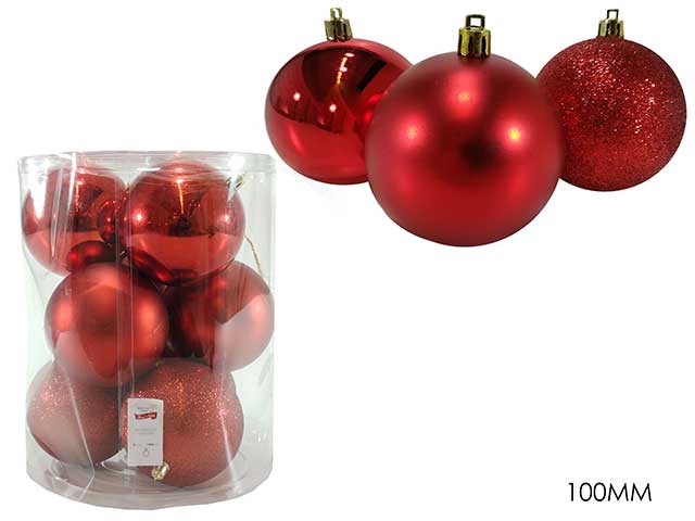 Sfera 100mm 9 pezzi rosso 887211