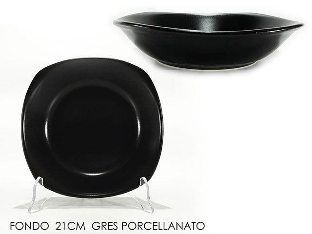 Piatto fondo nero 21cm 518261