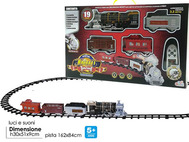 Pista treno r/c vapore 19pz 115011