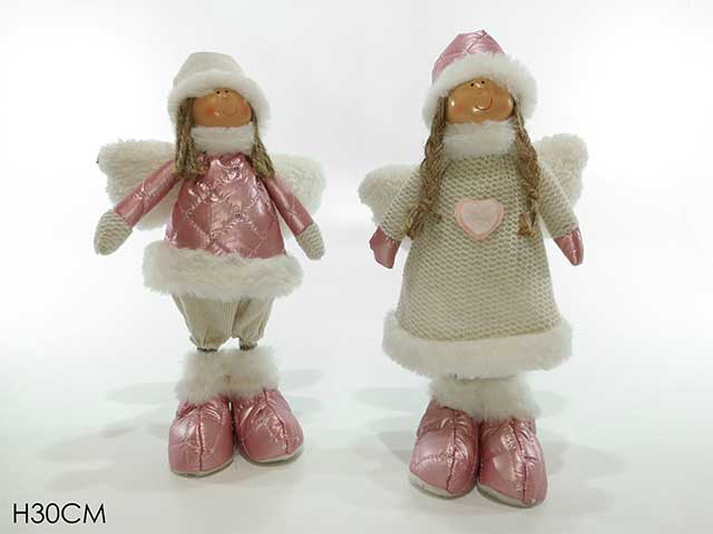 angelo in piedi 30cm rosa 410198