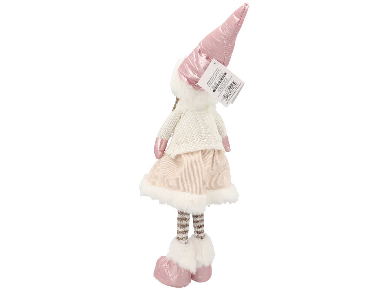 bambina natalizia h.36cm rosa