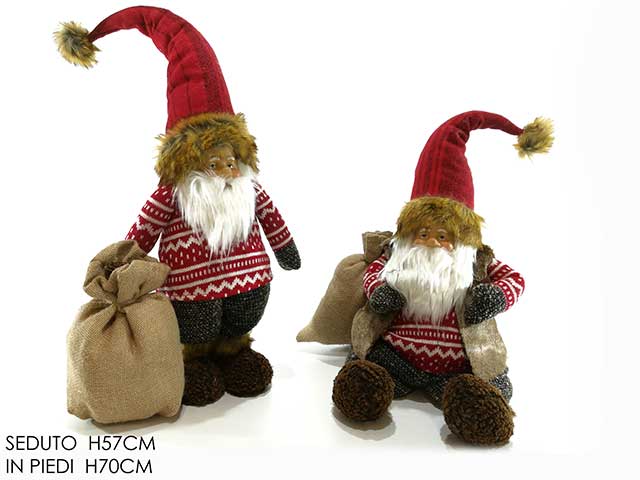 babbo natale medio h.70cm 410121