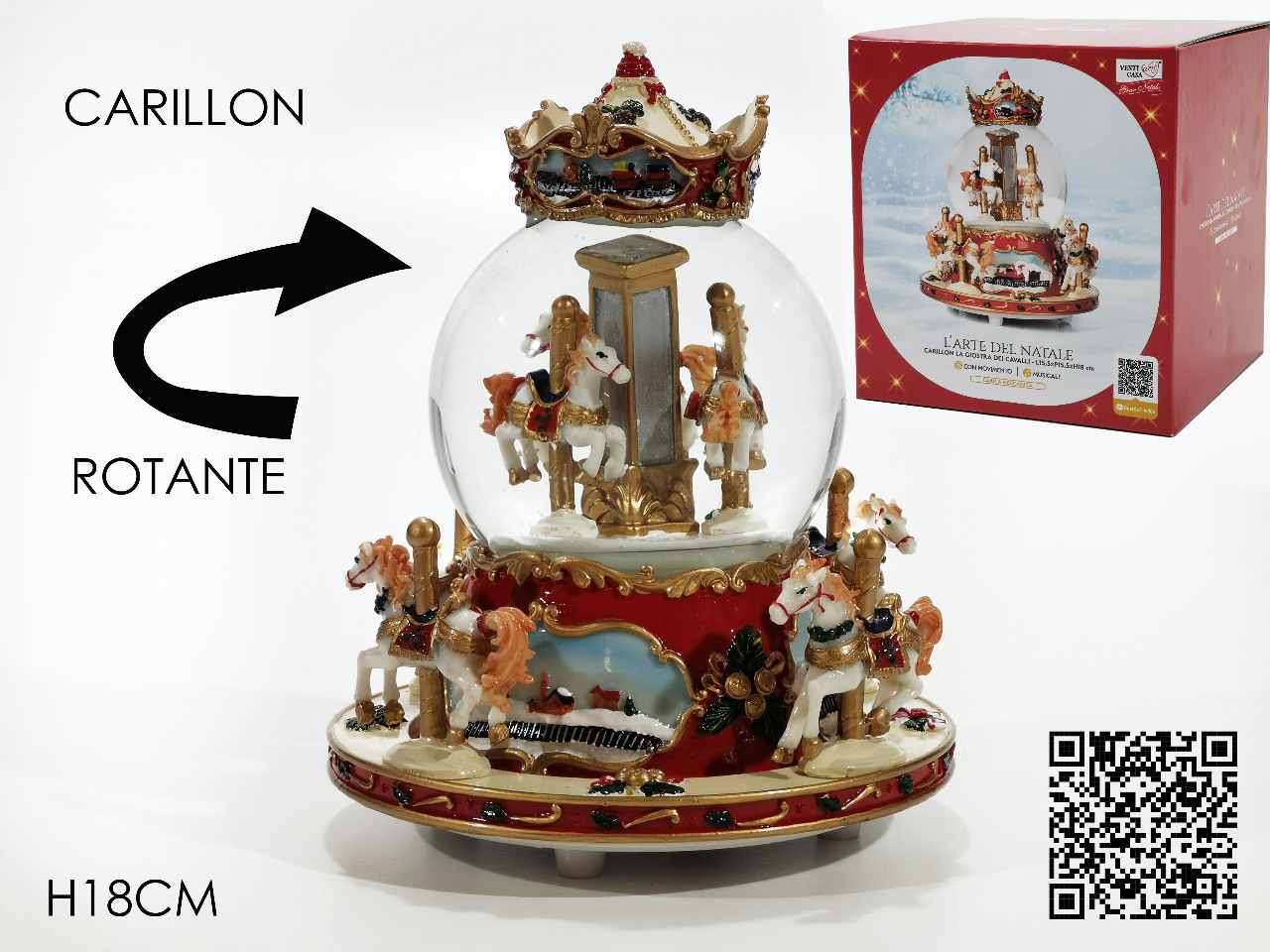 Carillon con palla di vetro