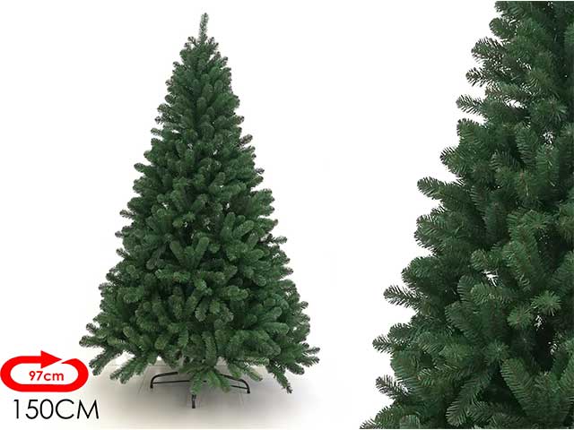 Albero di natale alta badia 150cm 425 rami diametro 97cm