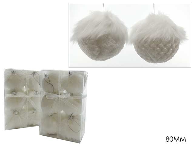 sfera 80mm 6pz bianca con pellunghezza  350920